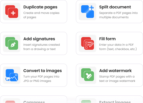 PDF API features